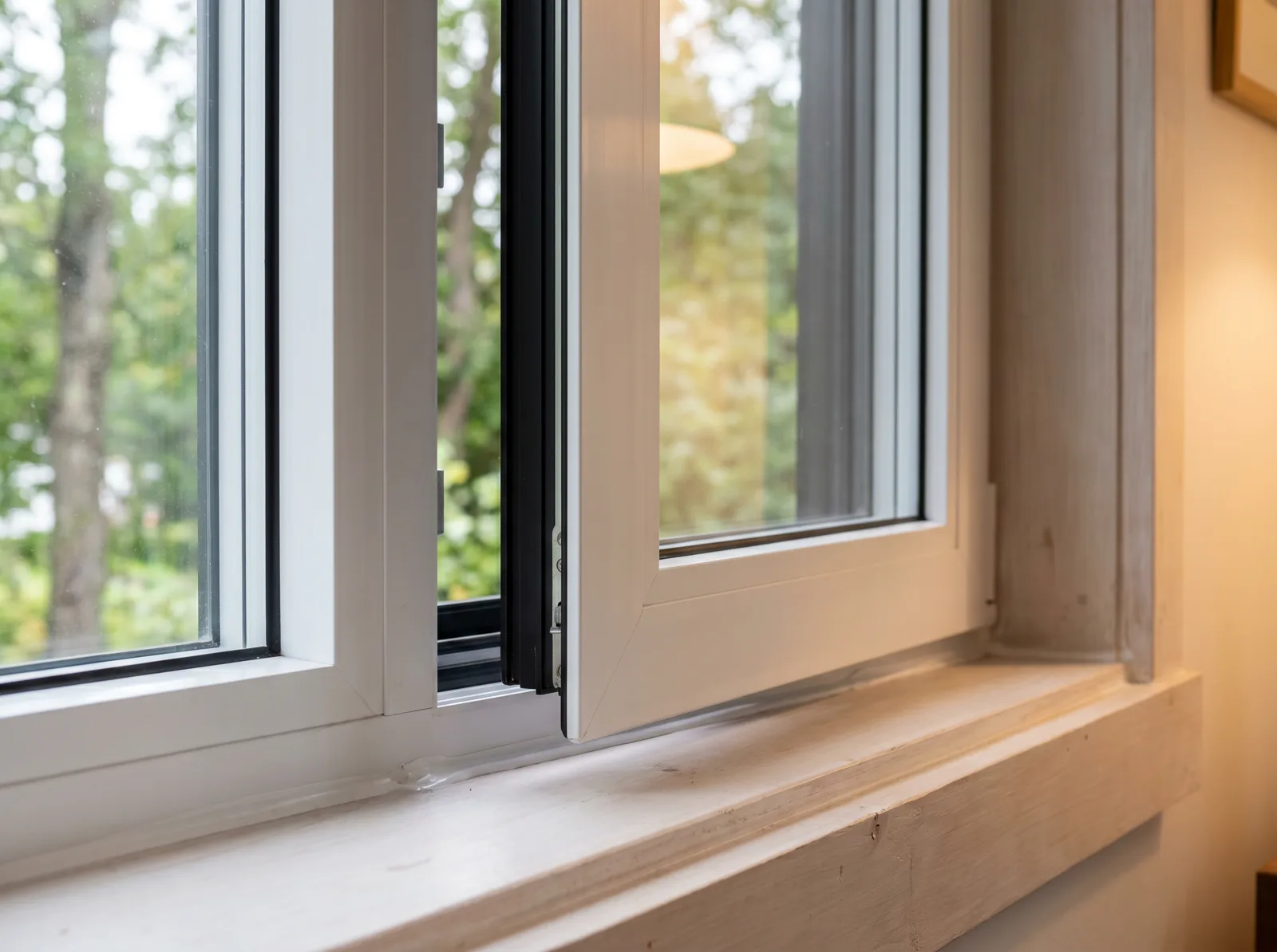 Fenêtres hybrides dans un intérieur moderne